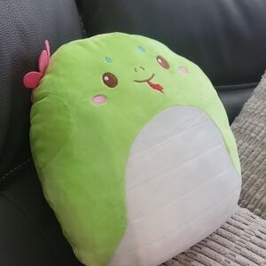 Green Plush Snake Pillow for Kids - Soft Decorative Cushion